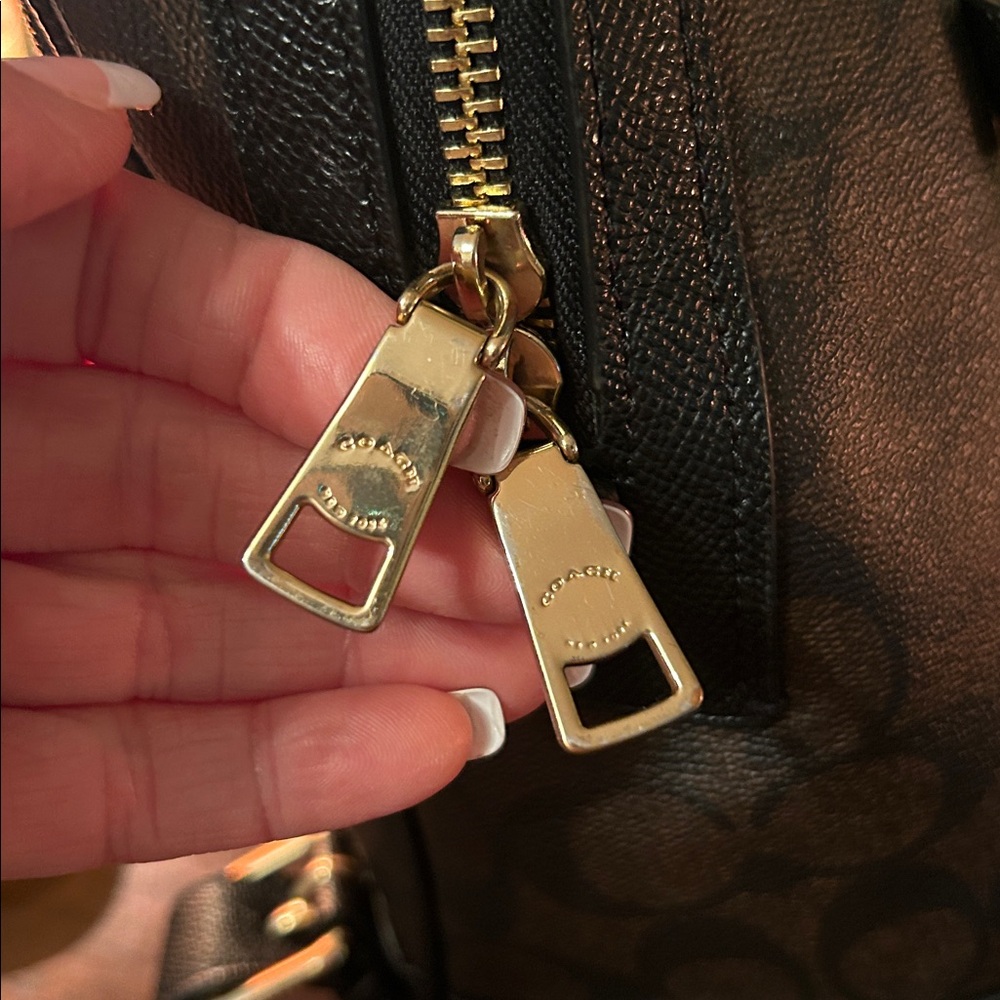 Coach Signature Black and Brown Backpack - Picture 4 of 15